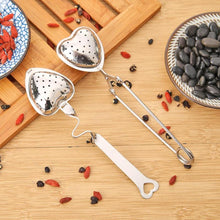 Load image into Gallery viewer, Love Heart Shape Stainless Steel Tea Strainers Tea Ball Filter Tea Locking Spice Strainer